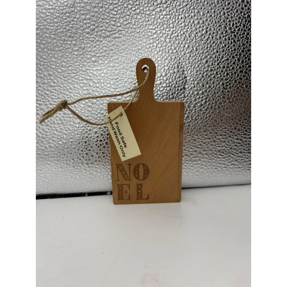 Mini Wooden NOEL Cutting Board Christmas Decor Food Safe Farmhouse 5”
